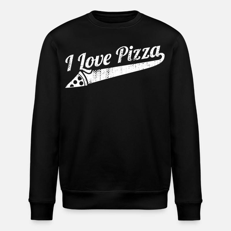 Ich liebe Pizza - Stanley/Stella Unisex Bio-Sweatshirt ROLLER - Schwarz