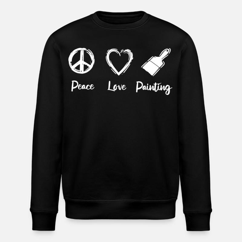 Peinture d’amour de paix - Sweat bio ROLLER Stanley/Stella Unisexe - noir