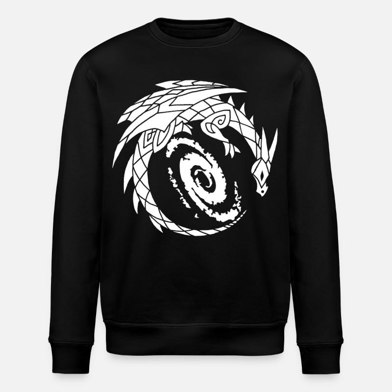 Galaktischer Drache - Stanley/Stella Unisex Bio-Sweatshirt ROLLER - Schwarz