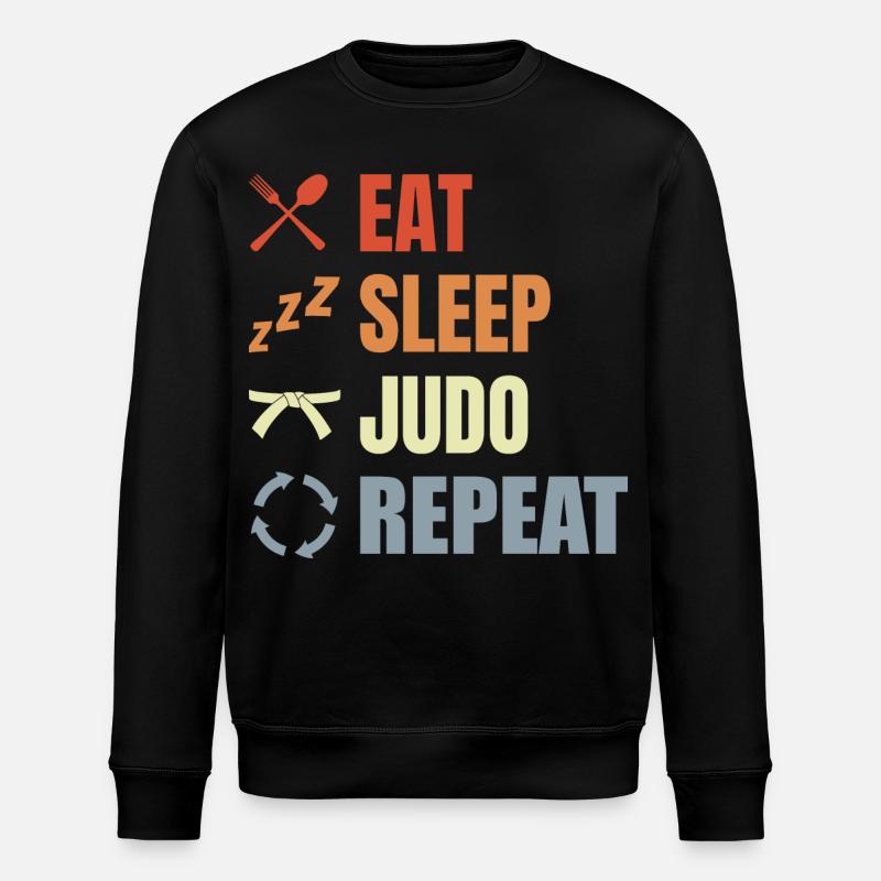Lustige Judo Routine - Stanley/Stella Unisex Bio-Sweatshirt ROLLER - Schwarz