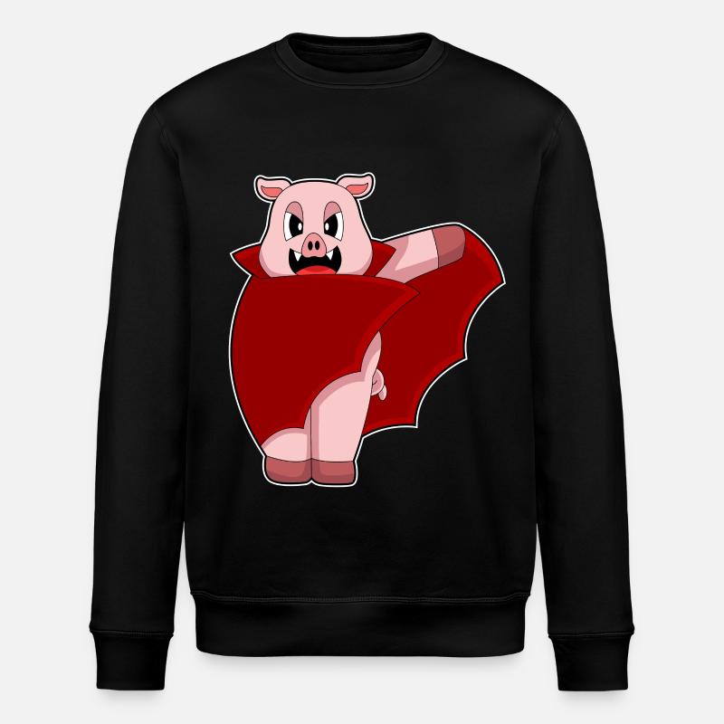 Cochon Halloween Bat - Sweat bio ROLLER Stanley/Stella Unisexe - noir