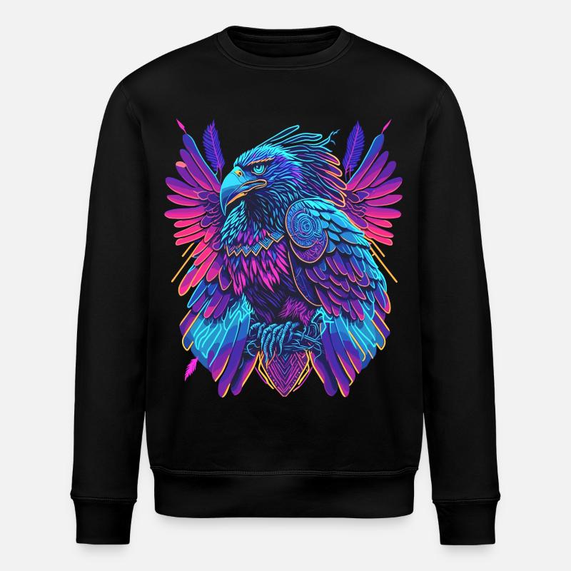 Néon Adler Synthwave Adler - Sweat bio ROLLER Stanley/Stella Unisexe - noir