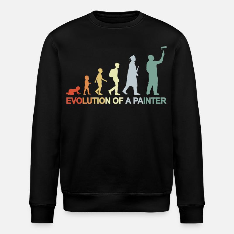 Painter Varnisher Evolution - Stanley/Stella ROLLER Unisex Organic Sweatshirt - black