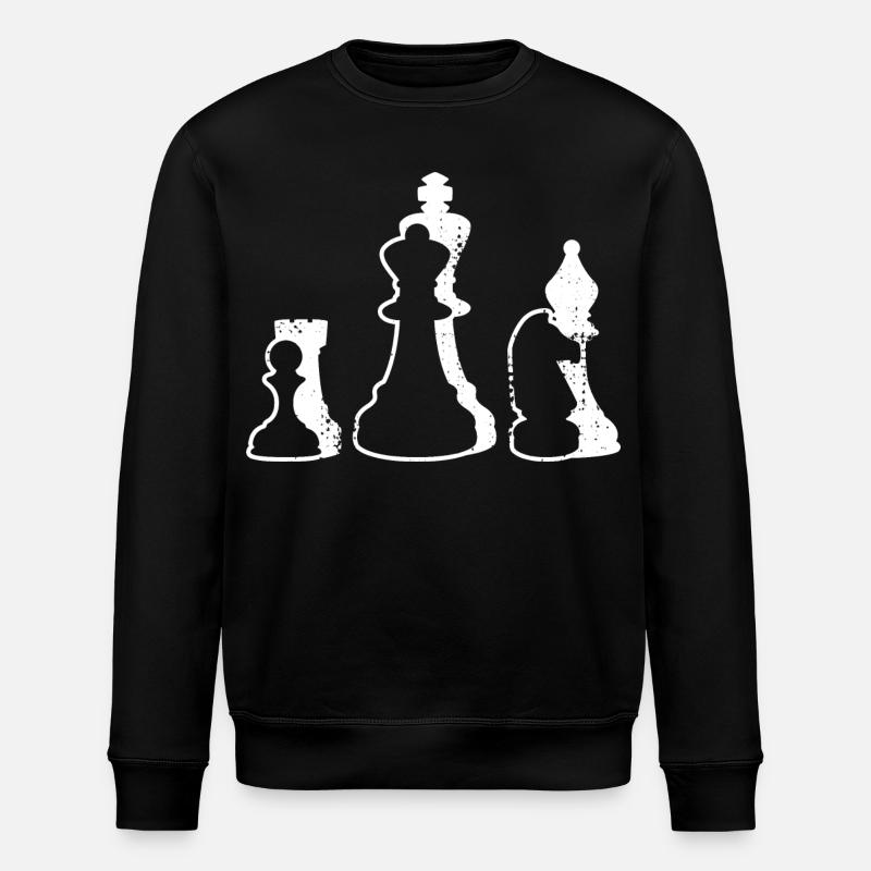 Schachfiguren - Stanley/Stella Unisex Bio-Sweatshirt ROLLER - Schwarz