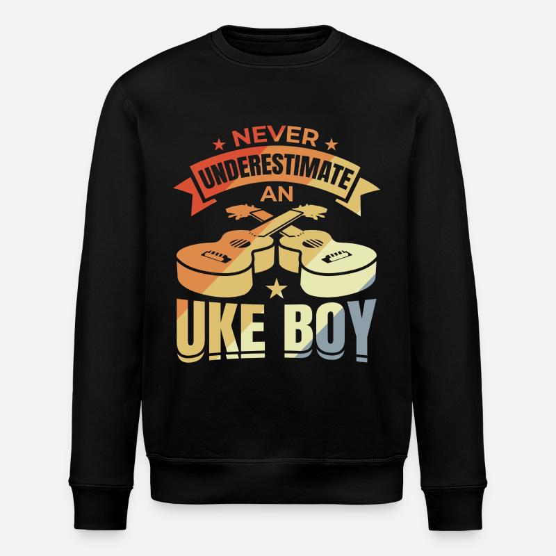 Ne sous-estimez jamais un garçon ukulélé - Sweat bio ROLLER Stanley/Stella Unisexe - noir