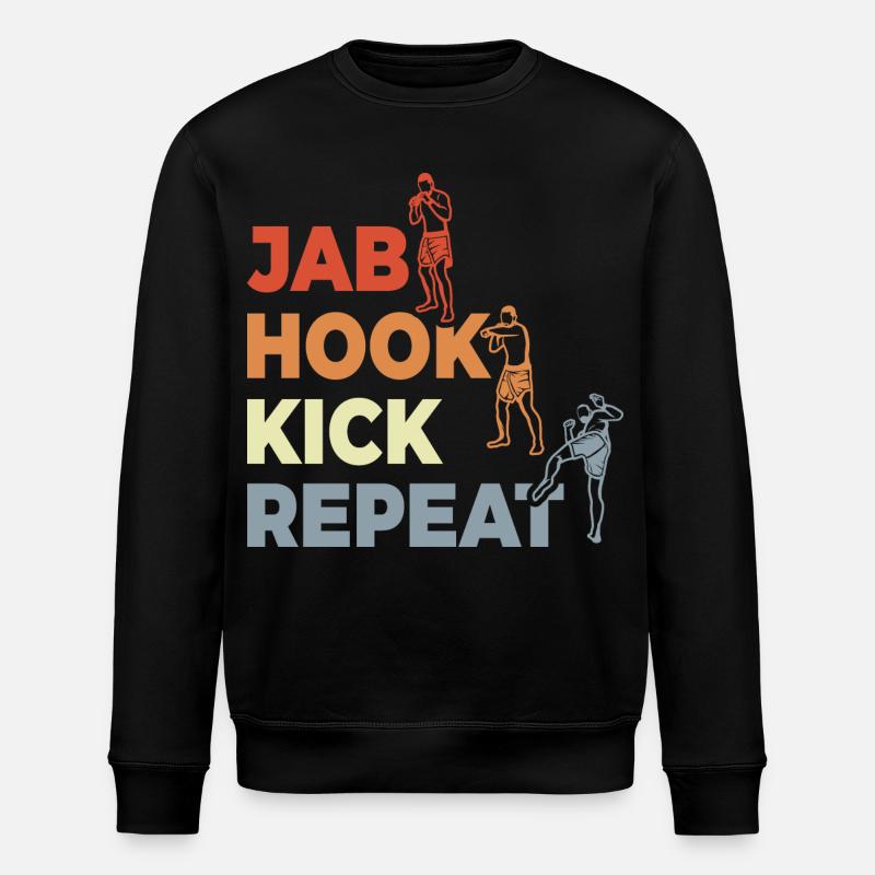 Jab Hook Kick Repeat - Sweat bio ROLLER Stanley/Stella Unisexe - noir