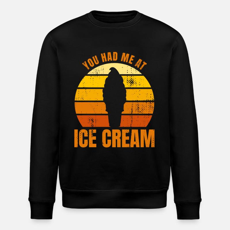 Eiscreme Liebhaber - Stanley/Stella Unisex Bio-Sweatshirt ROLLER - Schwarz