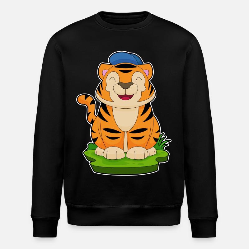 Tiger Schüler Cap Schule - Stanley/Stella Unisex Bio-Sweatshirt ROLLER - Schwarz
