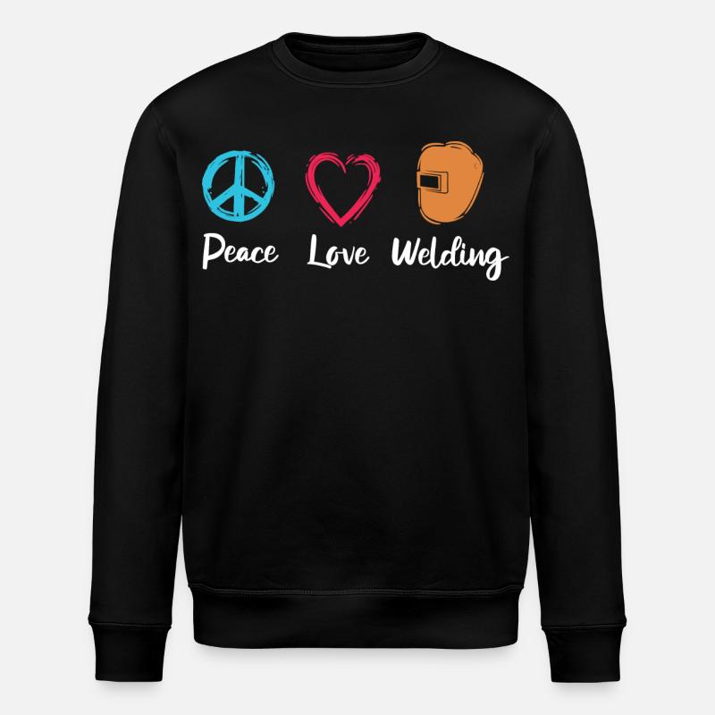Paix Amour Soudure - Sweat bio ROLLER Stanley/Stella Unisexe - noir