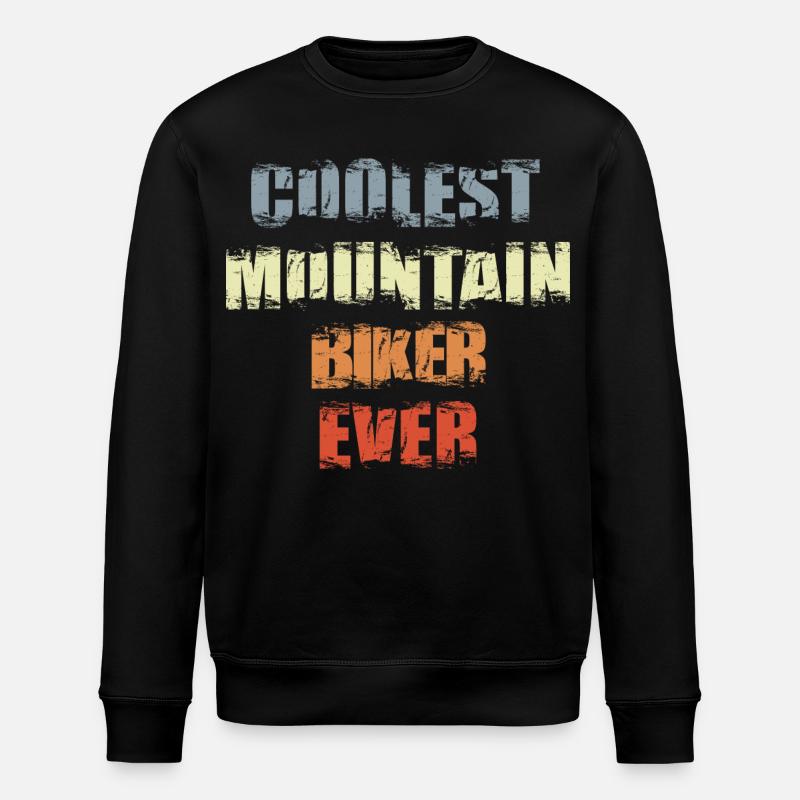 Lustiger Mountainbiker - Stanley/Stella Unisex Bio-Sweatshirt ROLLER - Schwarz