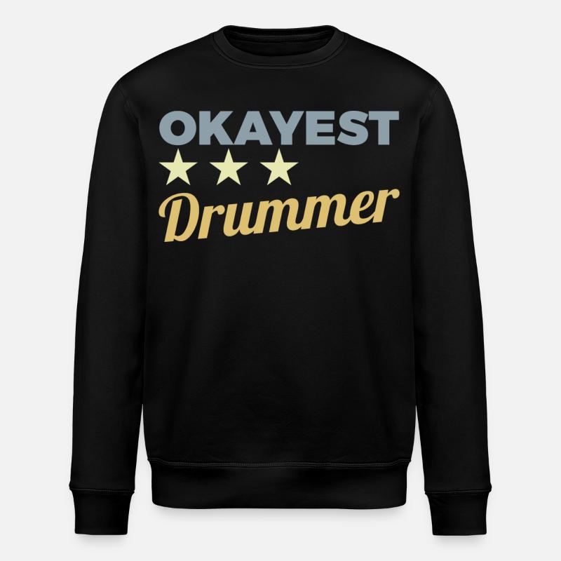 Average drummer - Stanley/Stella ROLLER Unisex Organic Sweatshirt - black