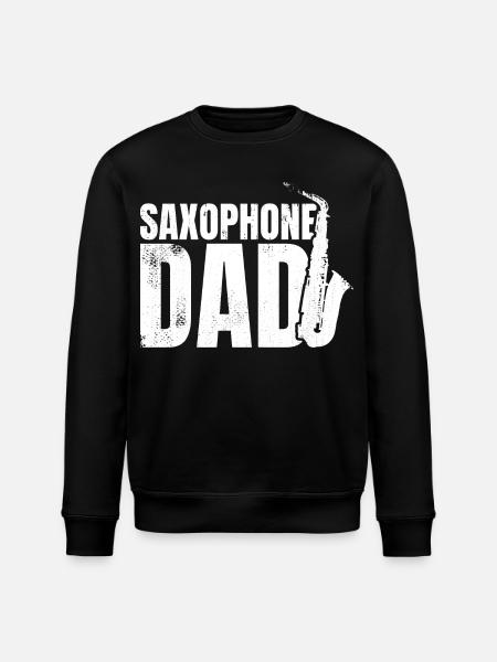 Saxophonist Father - Stanley/Stella ROLLER Unisex Organic Sweatshirt - black