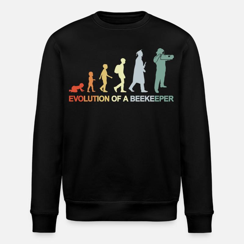 Évolution de l’apiculteur - Sweat bio ROLLER Stanley/Stella Unisexe - noir