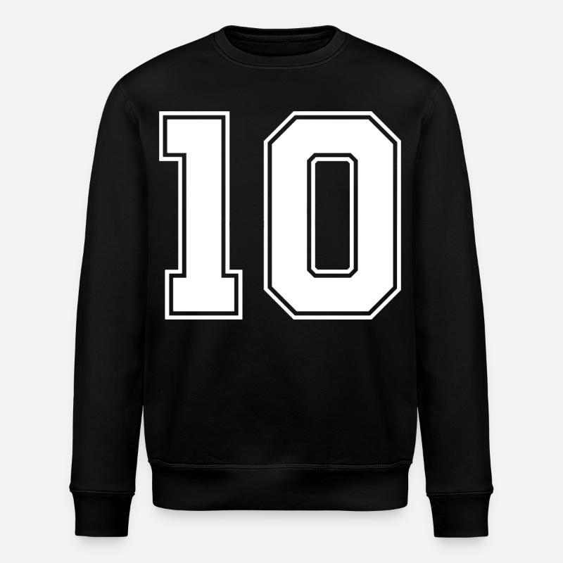 Nummer zehn 10 - Stanley/Stella Unisex Bio-Sweatshirt ROLLER - Schwarz