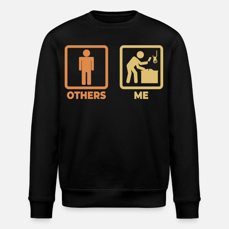 Fleischer Strichmännchen - Stanley/Stella Unisex Bio-Sweatshirt ROLLER - Schwarz