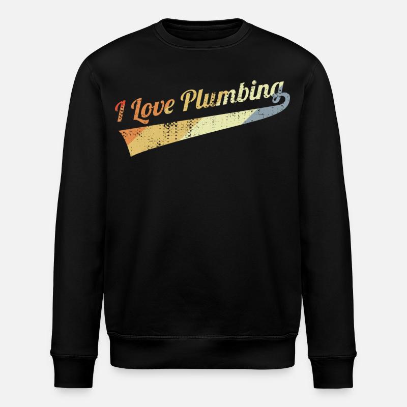 Ich liebe Klempnern - Stanley/Stella Unisex Bio-Sweatshirt ROLLER - Schwarz
