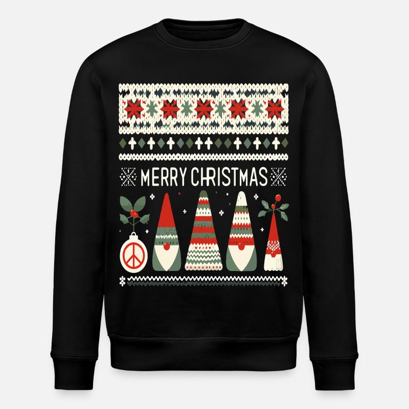 Noël Gnomes tricot patron - Sweat bio ROLLER Stanley/Stella Unisexe - noir
