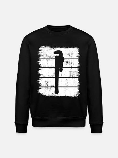 Water Pipe Wrench Sketch - Stanley/Stella ROLLER Unisex Organic Sweatshirt - black
