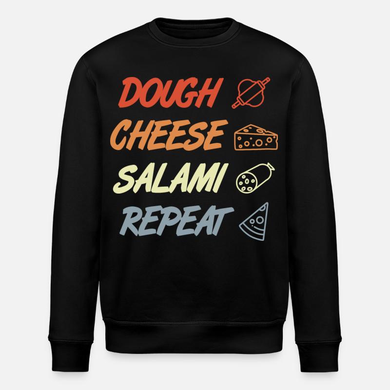 Drôle de dicton de pizza - Sweat bio ROLLER Stanley/Stella Unisexe - noir