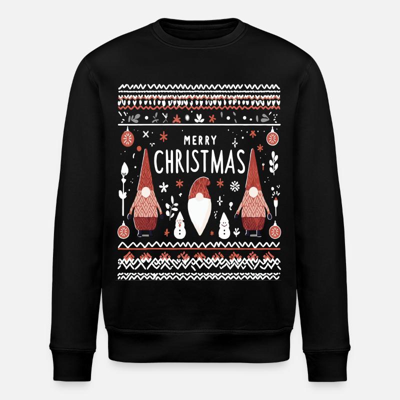 Gnomes de Noël moches - Sweat bio ROLLER Stanley/Stella Unisexe - noir
