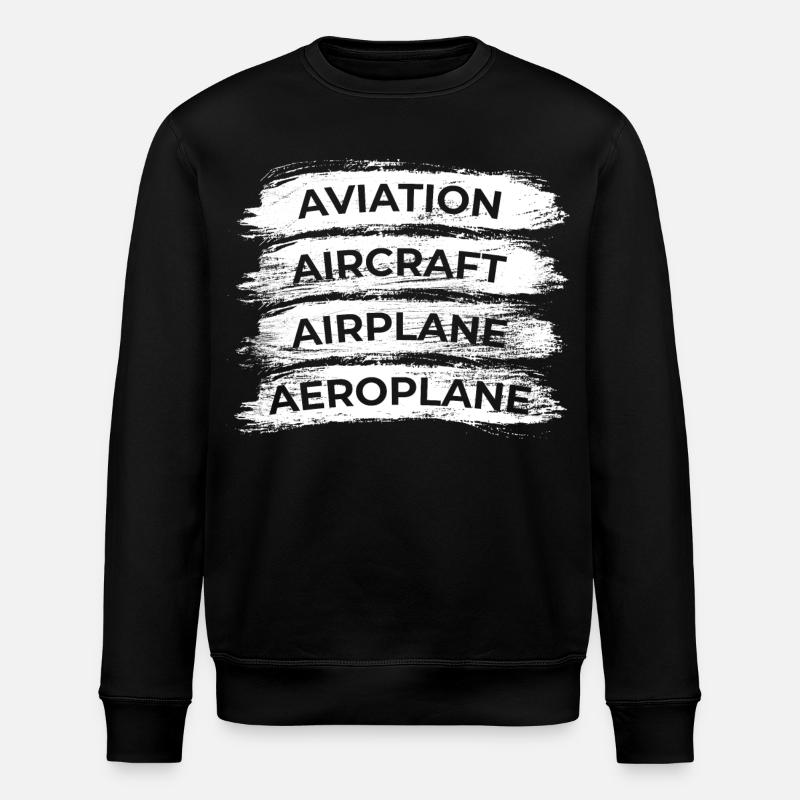 Airplane Lovers Schedule - Stanley/Stella ROLLER Unisex Organic Sweatshirt - black