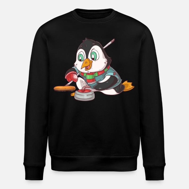 Pingouin de curling - Sweat bio ROLLER Stanley/Stella Unisexe - noir