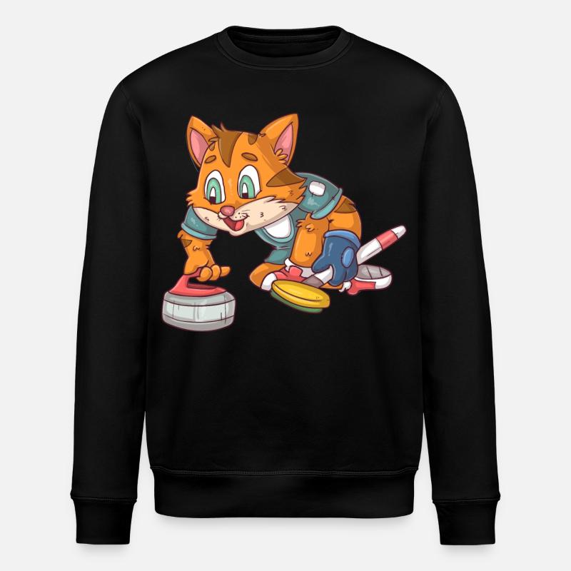 Chat de curling - Sweat bio ROLLER Stanley/Stella Unisexe - noir