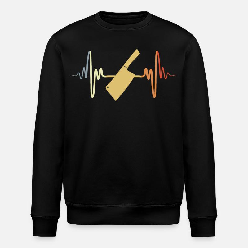 Hackbeil EKG Herzlinie - Stanley/Stella Unisex Bio-Sweatshirt ROLLER - Schwarz
