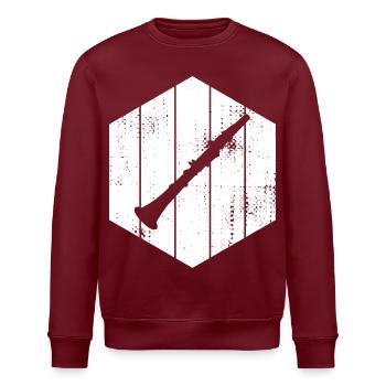 Klarinette - Stanley/Stella Unisex Bio-Sweatshirt ROLLER - Burgunderrot - Vorne - Nik (191cm)