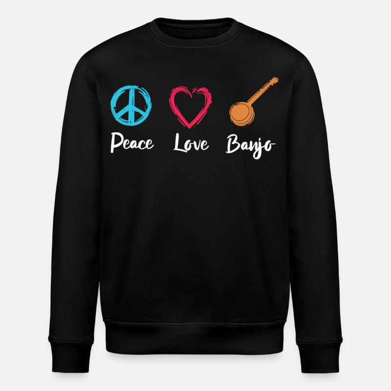 Banjo Paix Amour - Sweat bio ROLLER Stanley/Stella Unisexe - noir