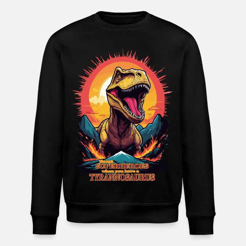 Tyrannosaurus Rex - Stanley/Stella Unisex Bio-Sweatshirt ROLLER - Schwarz