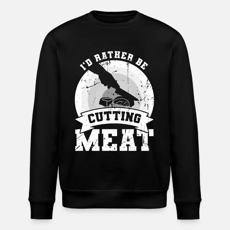 Je préfère couper la viande - Sweat bio ROLLER Stanley/Stella Unisexe - noir