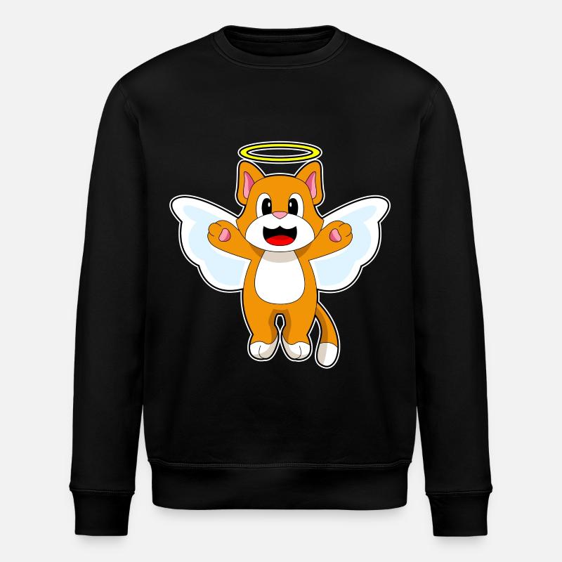 Chat Ange Ailes D’ange - Sweat bio ROLLER Stanley/Stella Unisexe - noir