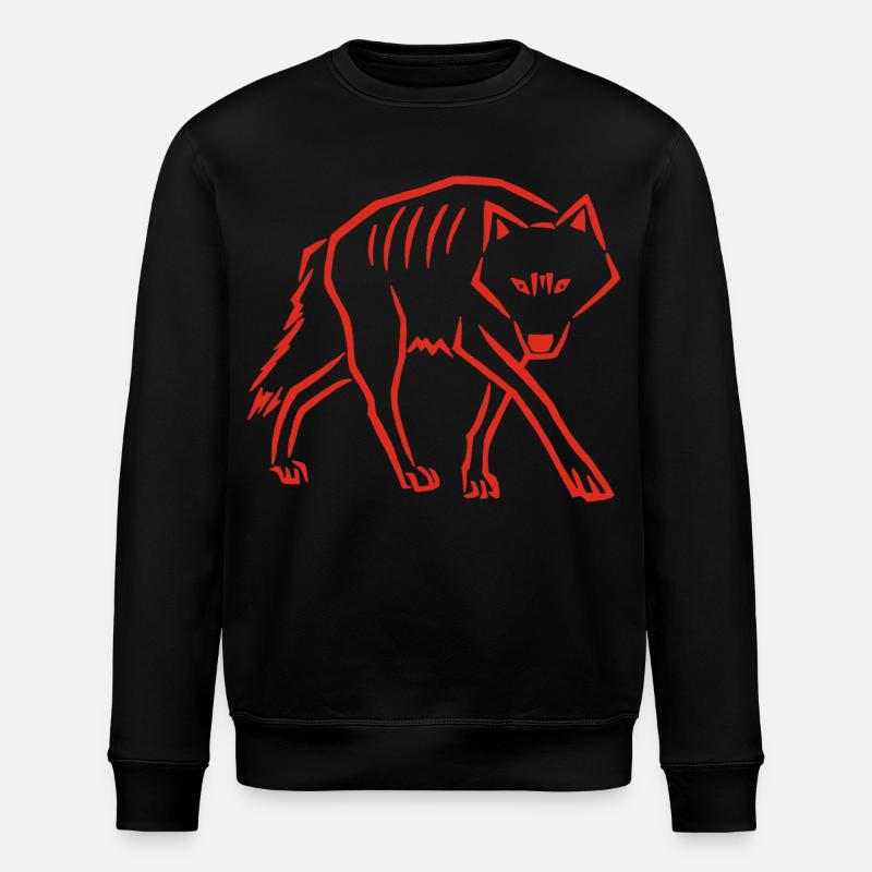 à pas de loup (rouge) - Sweat bio ROLLER Stanley/Stella Unisexe - noir