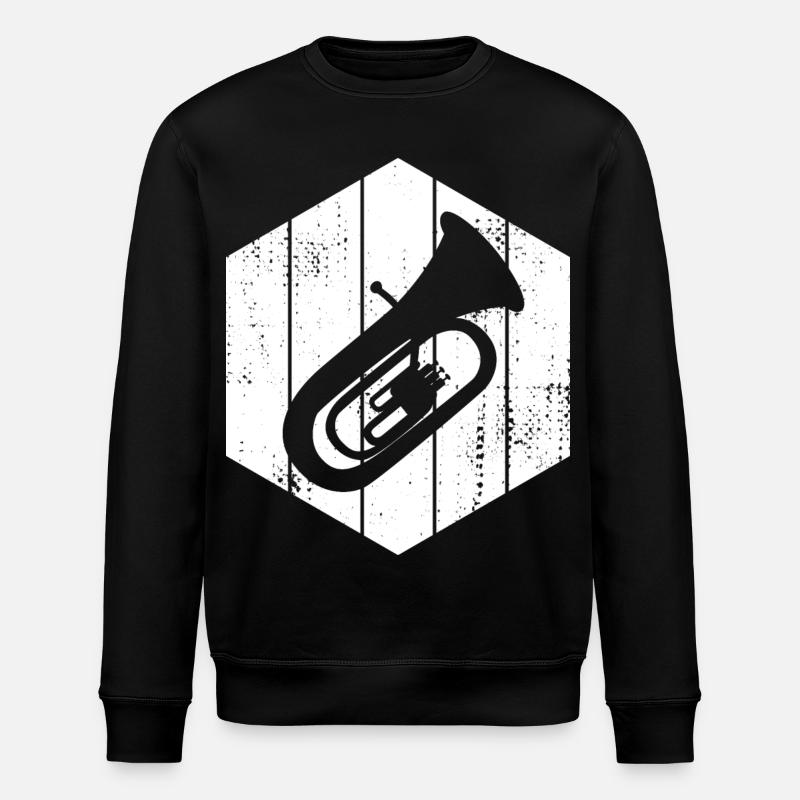 Tuba Zeichnung - Stanley/Stella Unisex Bio-Sweatshirt ROLLER - Schwarz