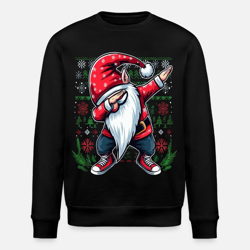 Dabbing Nikolaus Ugly Christmas - Stanley/Stella Unisex Bio-Sweatshirt ROLLER - Schwarz