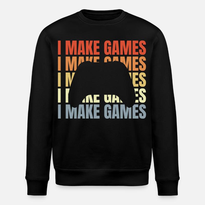 Game Developer Saying - Stanley/Stella ROLLER Unisex Organic Sweatshirt - black
