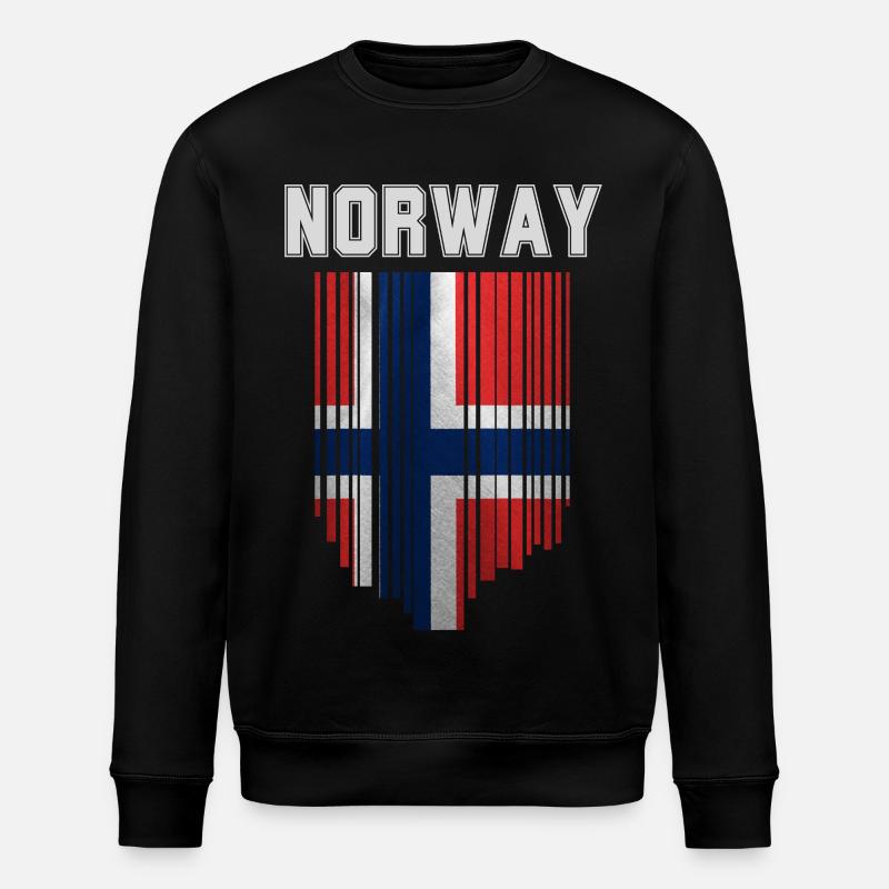 Flagge von Norwegen - Stanley/Stella Unisex Bio-Sweatshirt ROLLER - Schwarz