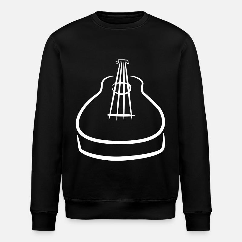 Ukulele Drawing - Stanley/Stella ROLLER Unisex Organic Sweatshirt - black