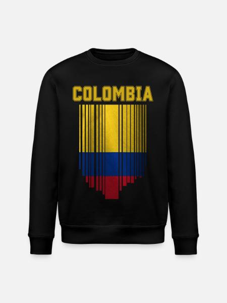 Flag of Colombia, Colombian pride - Stanley/Stella ROLLER Unisex Organic Sweatshirt - black
