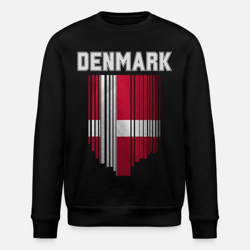 Drapeau du Danemark, fierté danoise - Sweat bio ROLLER Stanley/Stella Unisexe - noir
