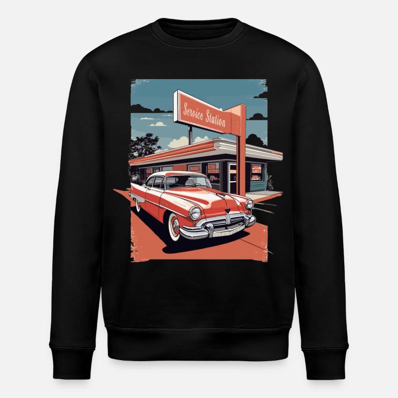 Voitures de collection 1950 - Sweat bio ROLLER Stanley/Stella Unisexe - noir