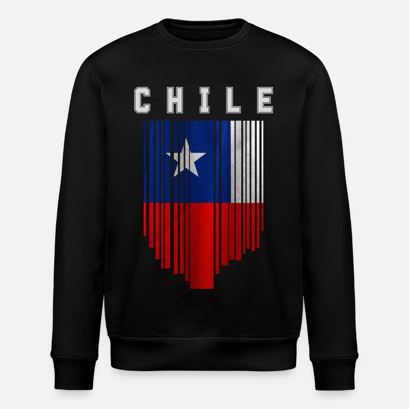 Drapeau du Chili, fierté chilienne - Sweat bio ROLLER Stanley/Stella Unisexe - noir