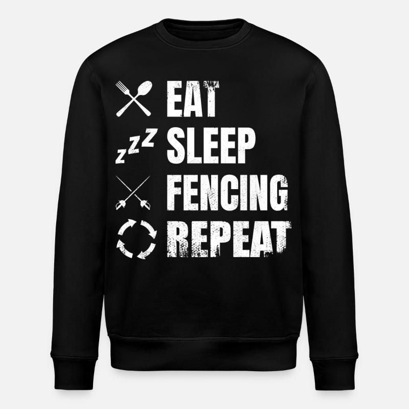 Fencing Daily Routine - Stanley/Stella ROLLER Unisex Organic Sweatshirt - black
