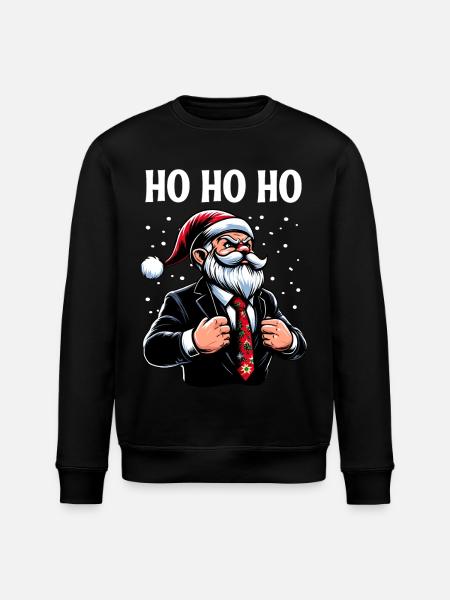 Chef Wichtel Ho Ho Ho - Stanley/Stella Unisex Bio-Sweatshirt ROLLER - Schwarz