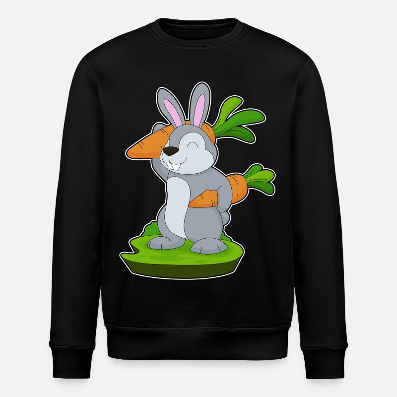 Carottes lapin - Sweat bio ROLLER Stanley/Stella Unisexe - noir