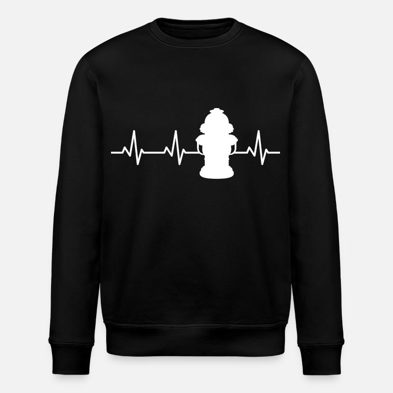 Feuerhydrant Herzschlag - Stanley/Stella Unisex Bio-Sweatshirt ROLLER - Schwarz