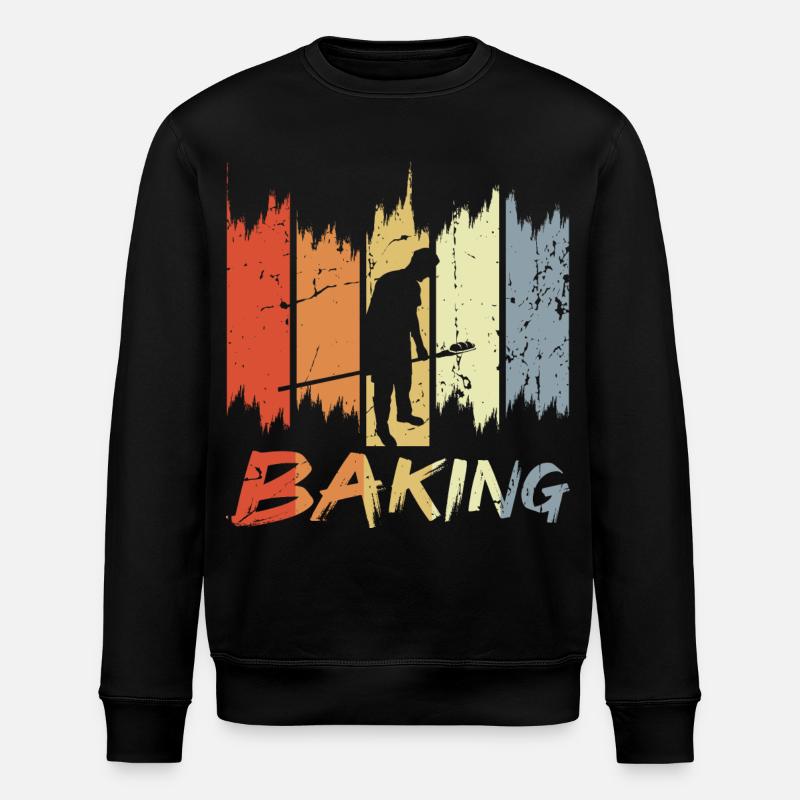 Retro Baking - Stanley/Stella ROLLER Unisex Organic Sweatshirt - black