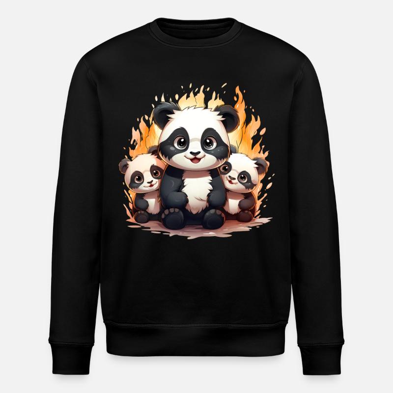 Baby panda squad - Stanley/Stella Unisex Bio-Sweatshirt ROLLER - Schwarz