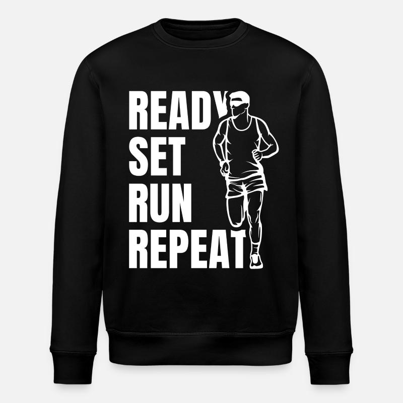 Funny runner saying - Stanley/Stella ROLLER Unisex Organic Sweatshirt - black